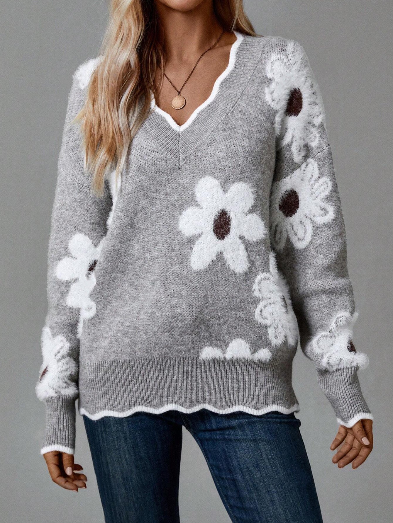 Lydia™ | Elegant Knit Sweater with Lace