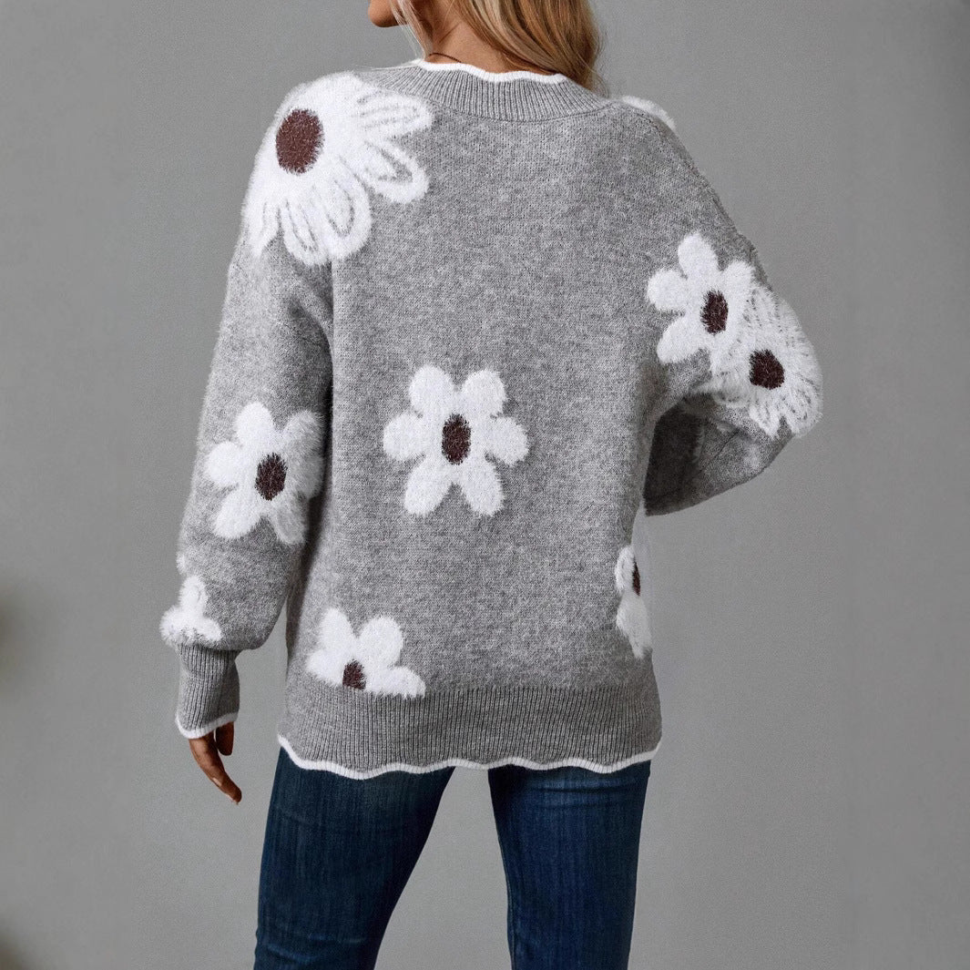 Lydia™ | Elegant Knit Sweater with Lace