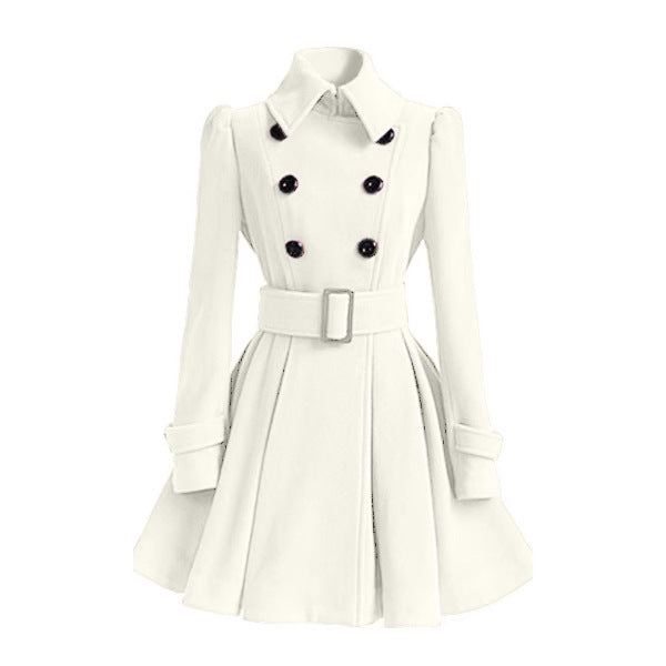 Violaine™ | Double-Breasted Belted Fit-and-Flare Coat