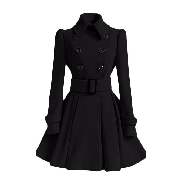 Violaine™ | Double-Breasted Belted Fit-and-Flare Coat