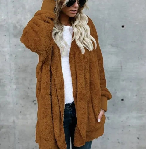 Evie™ | Plush Open-Front Teddy Cardigan Coat