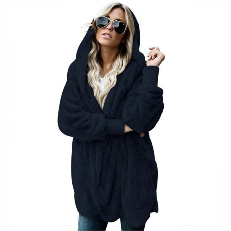 Evie™ | Plush Open-Front Teddy Cardigan Coat