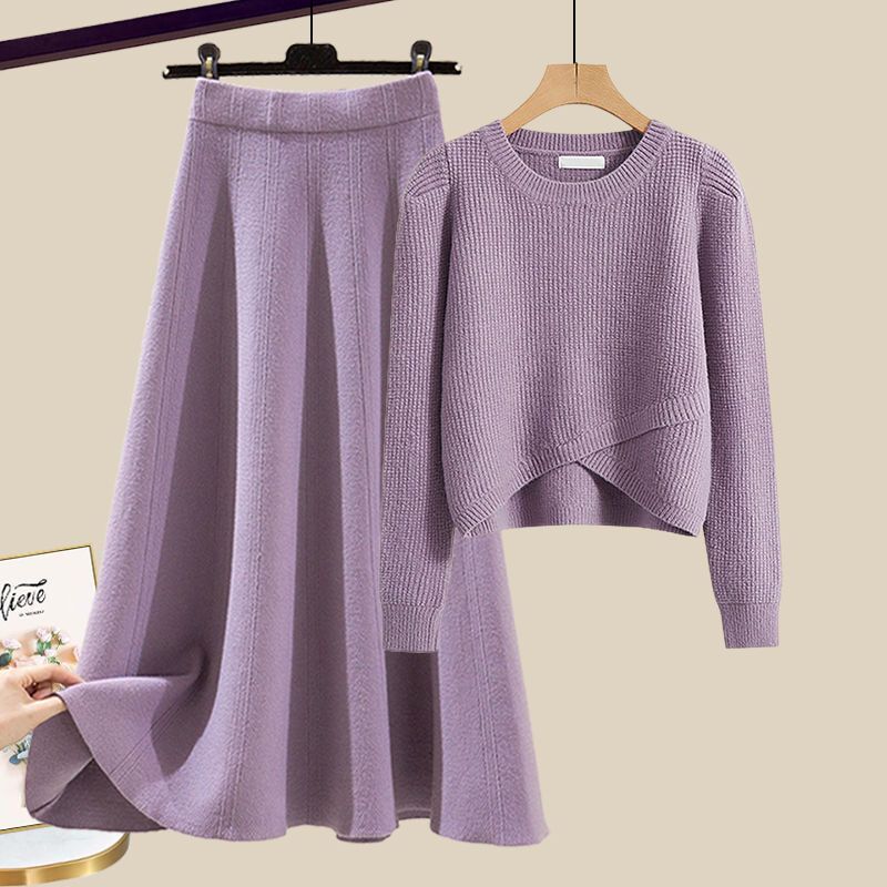 Anne™ | Elegant Knit Leisure Set with Sweater and Skirt