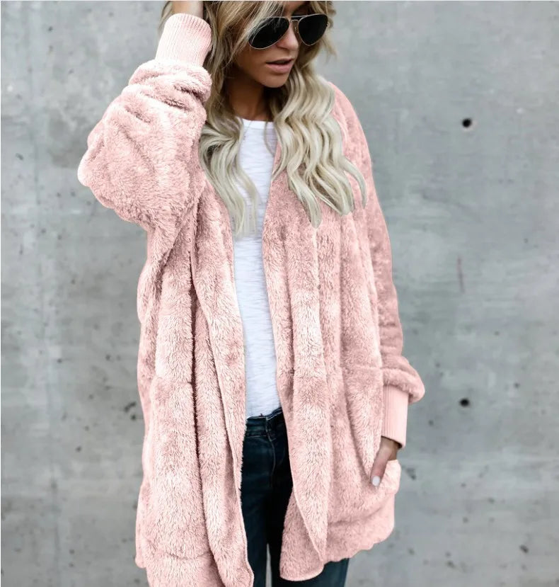 Evie™ | Plush Open-Front Teddy Cardigan Coat