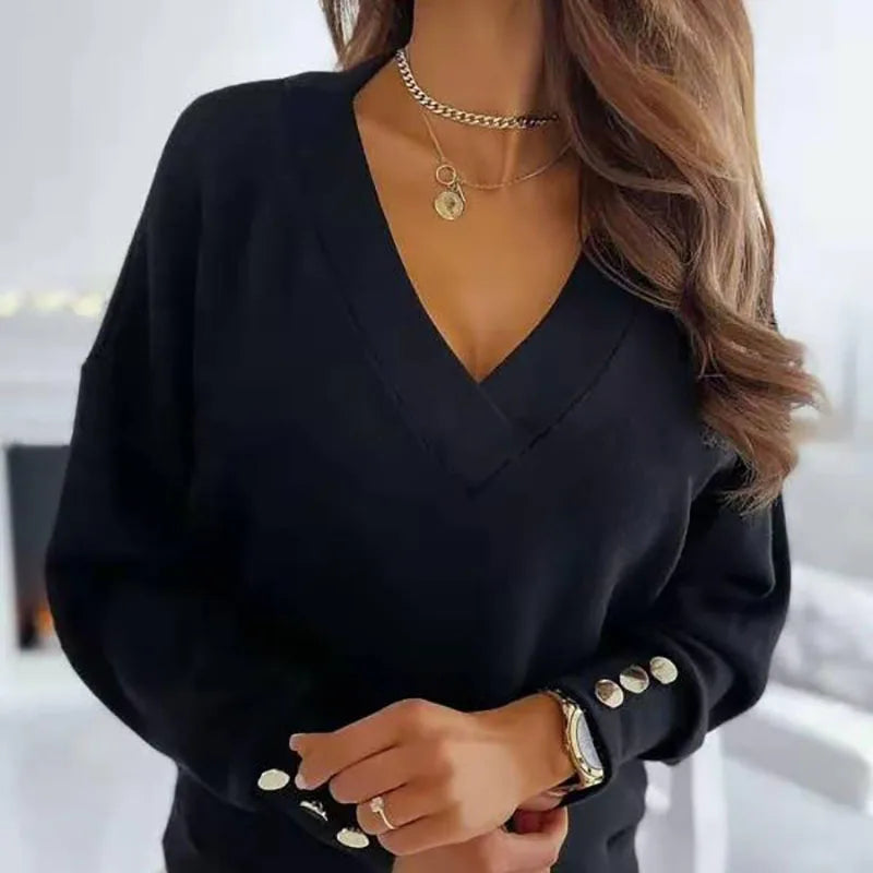 Chloe™ | Elegant V-Neck Sweater