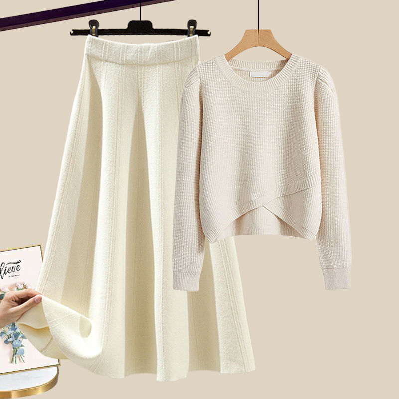 Anne™ | Elegant Knit Leisure Set with Sweater and Skirt