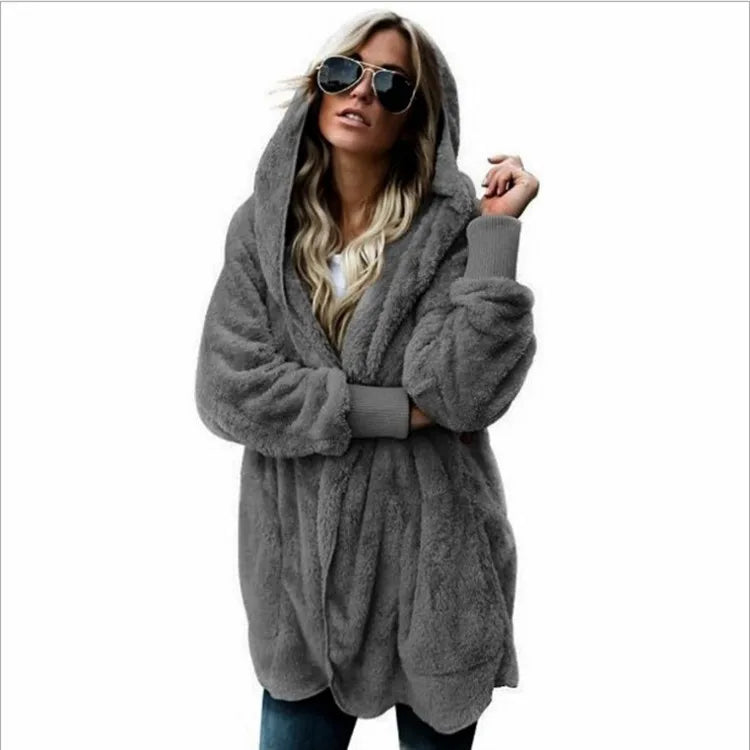 Evie™ | Plush Open-Front Teddy Cardigan Coat