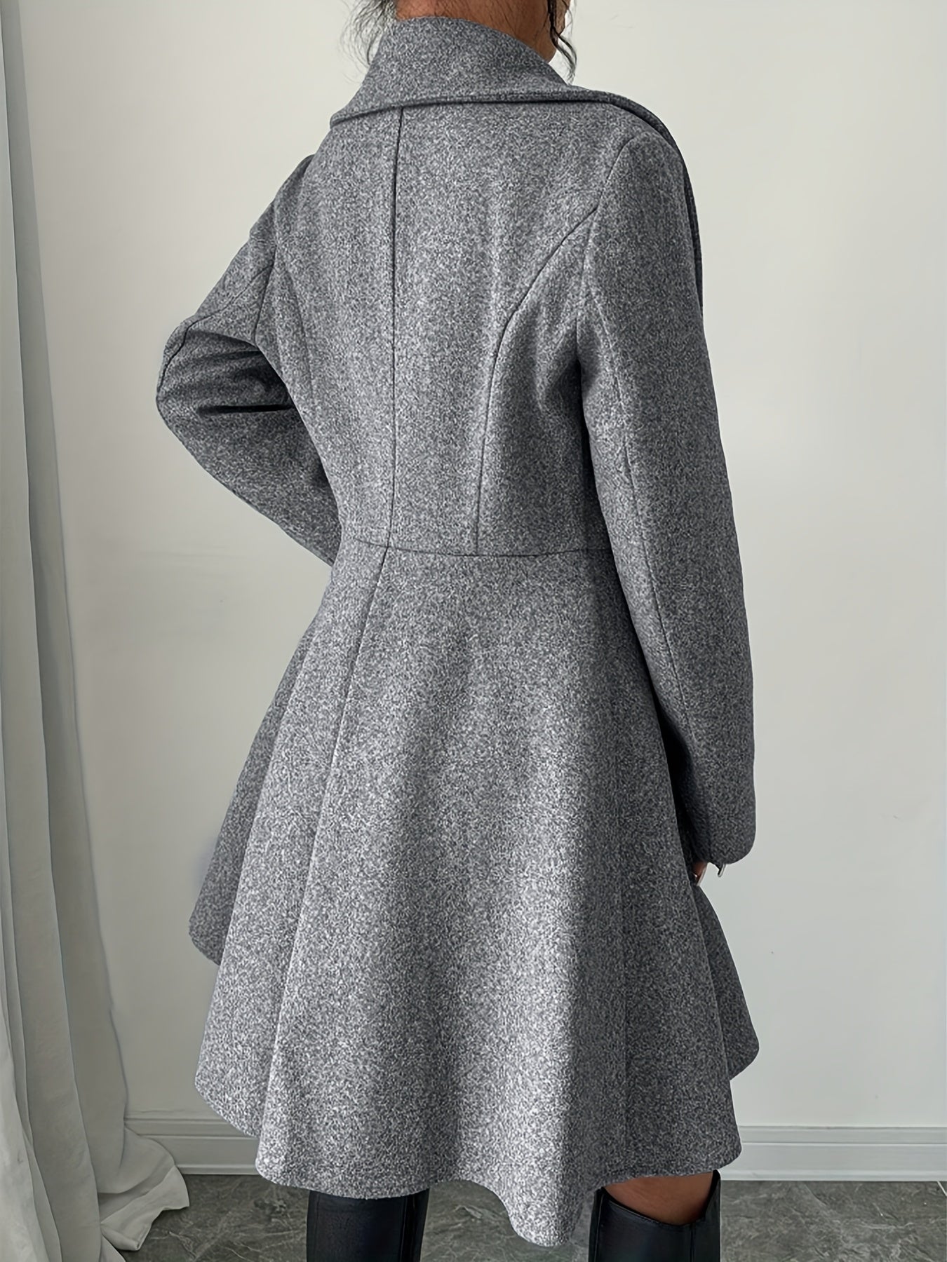 Talia™ | Waterfall Lapel A-Line Dress Coat