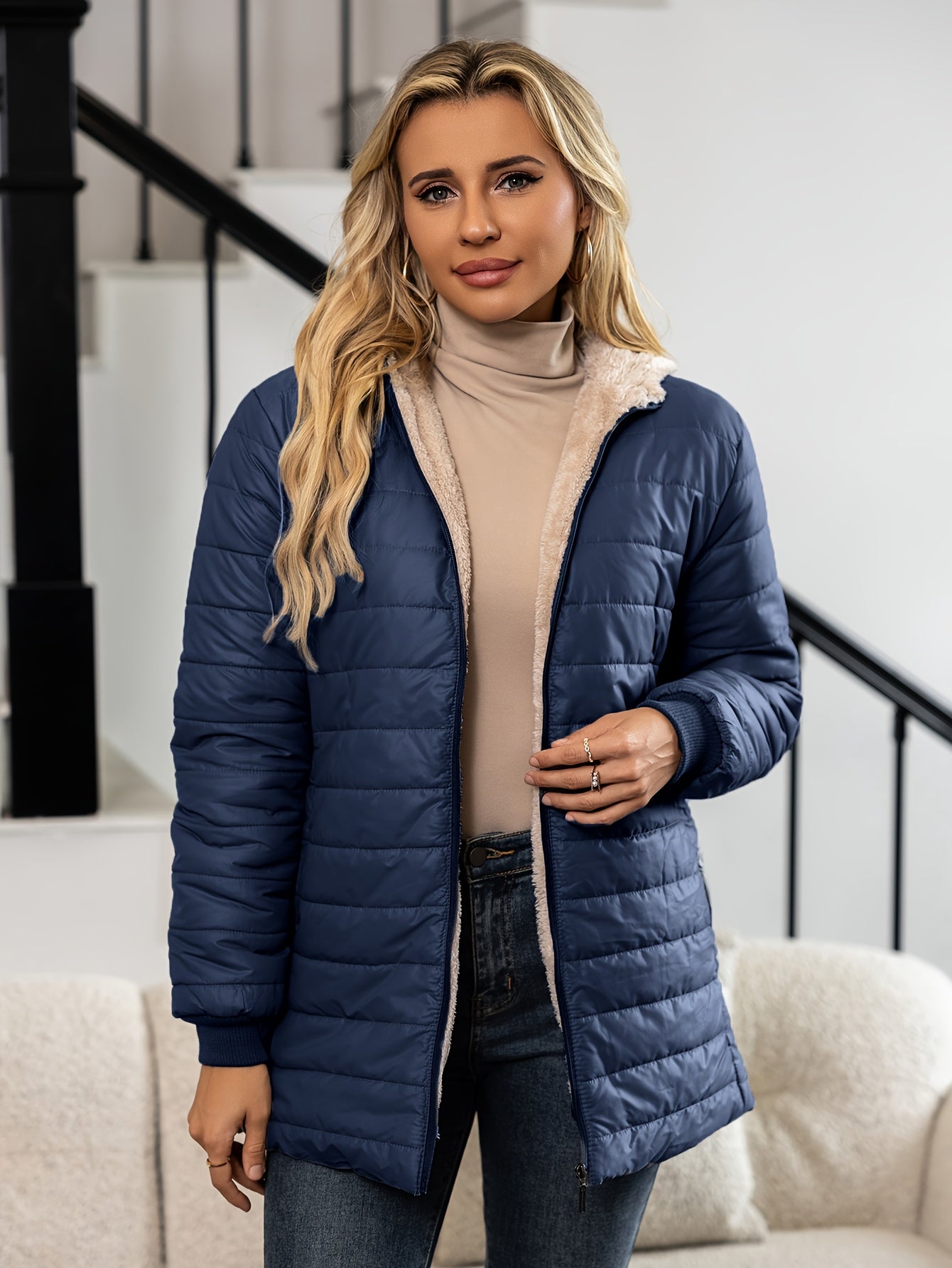Sophia™ | Sherpa-Lined Quilted Puffer Jacket
