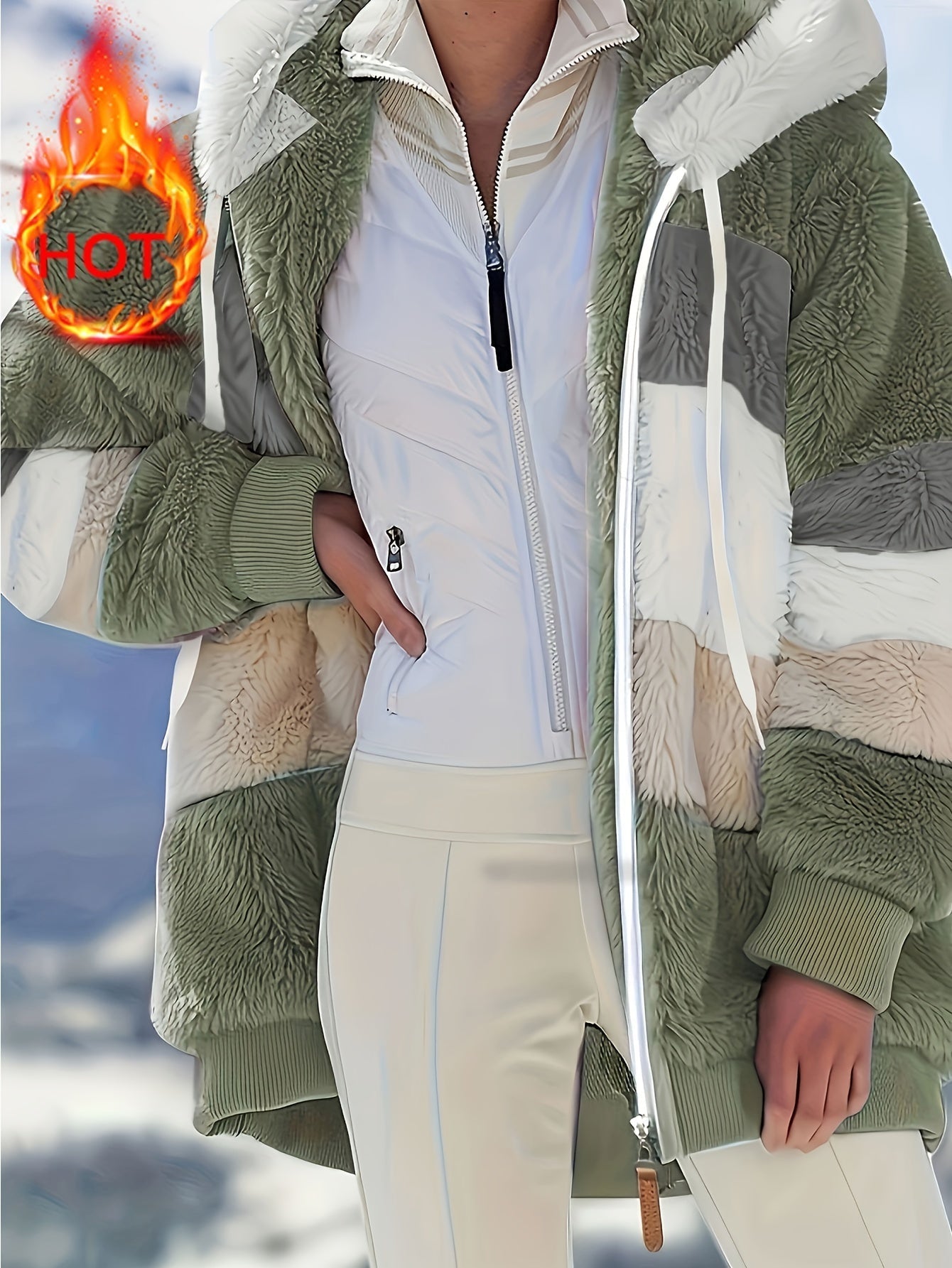 Islae™ | Elegant Faux Fur Hooded Jacket
