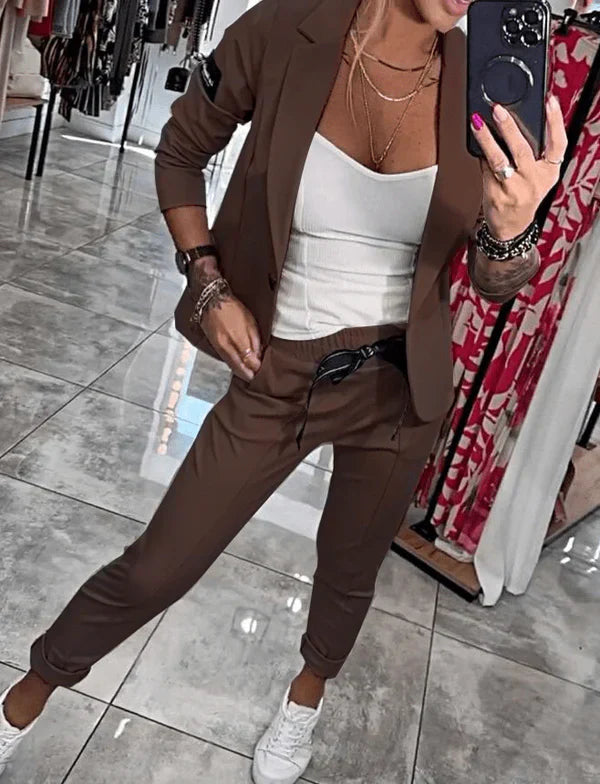 Tracy™ | Blazer and Fluid Pants Set