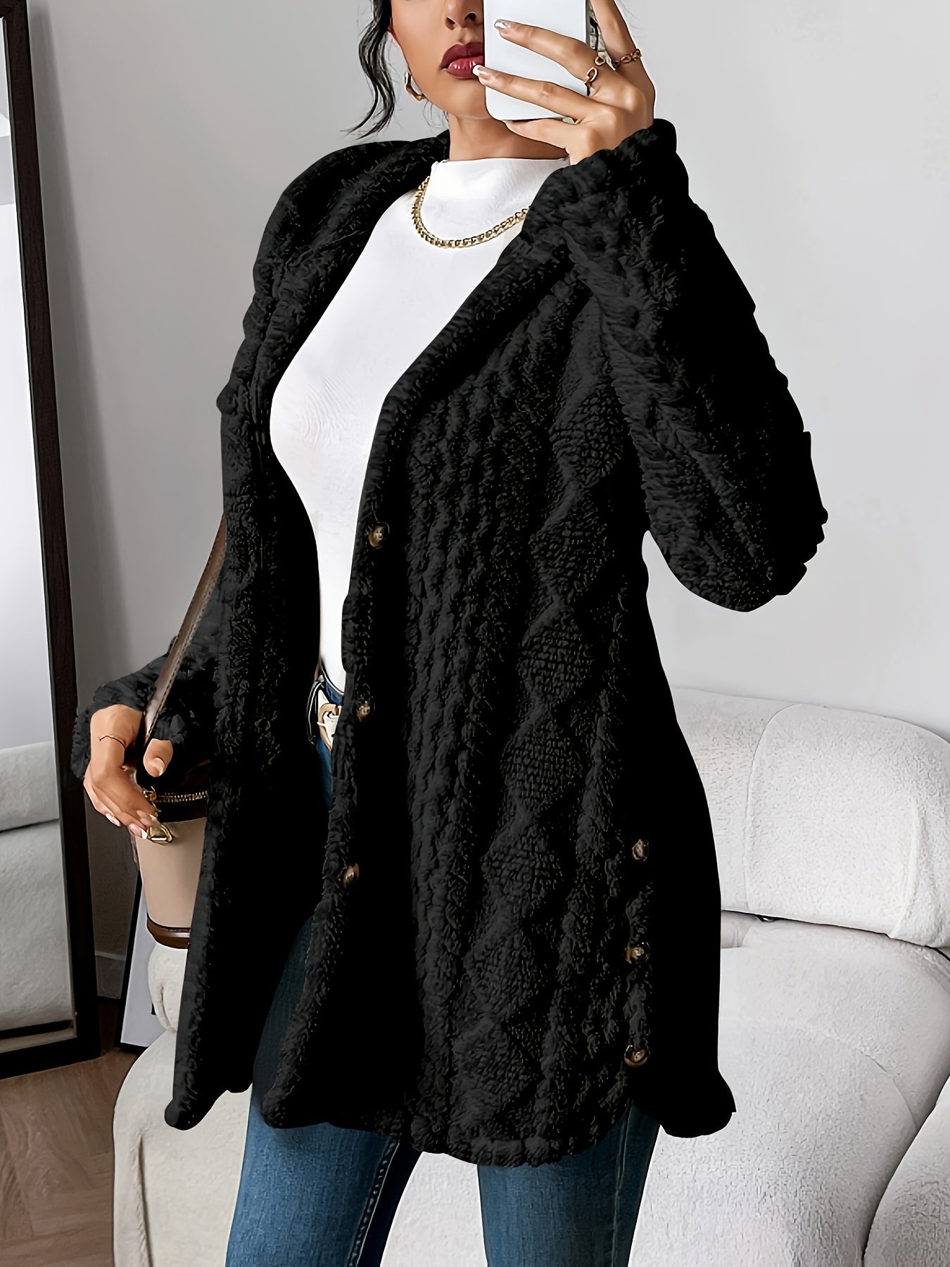 Fleur™ | Double Plush Cardigan, Comfortable Elegance