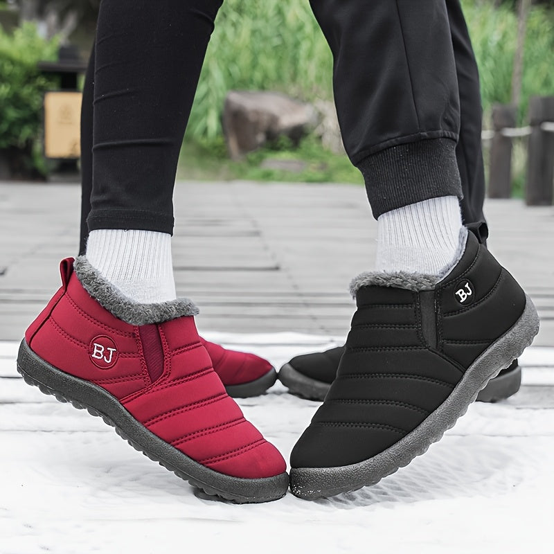 Apollonia™ | Quilted plush-lined slip-on ankle snow boots