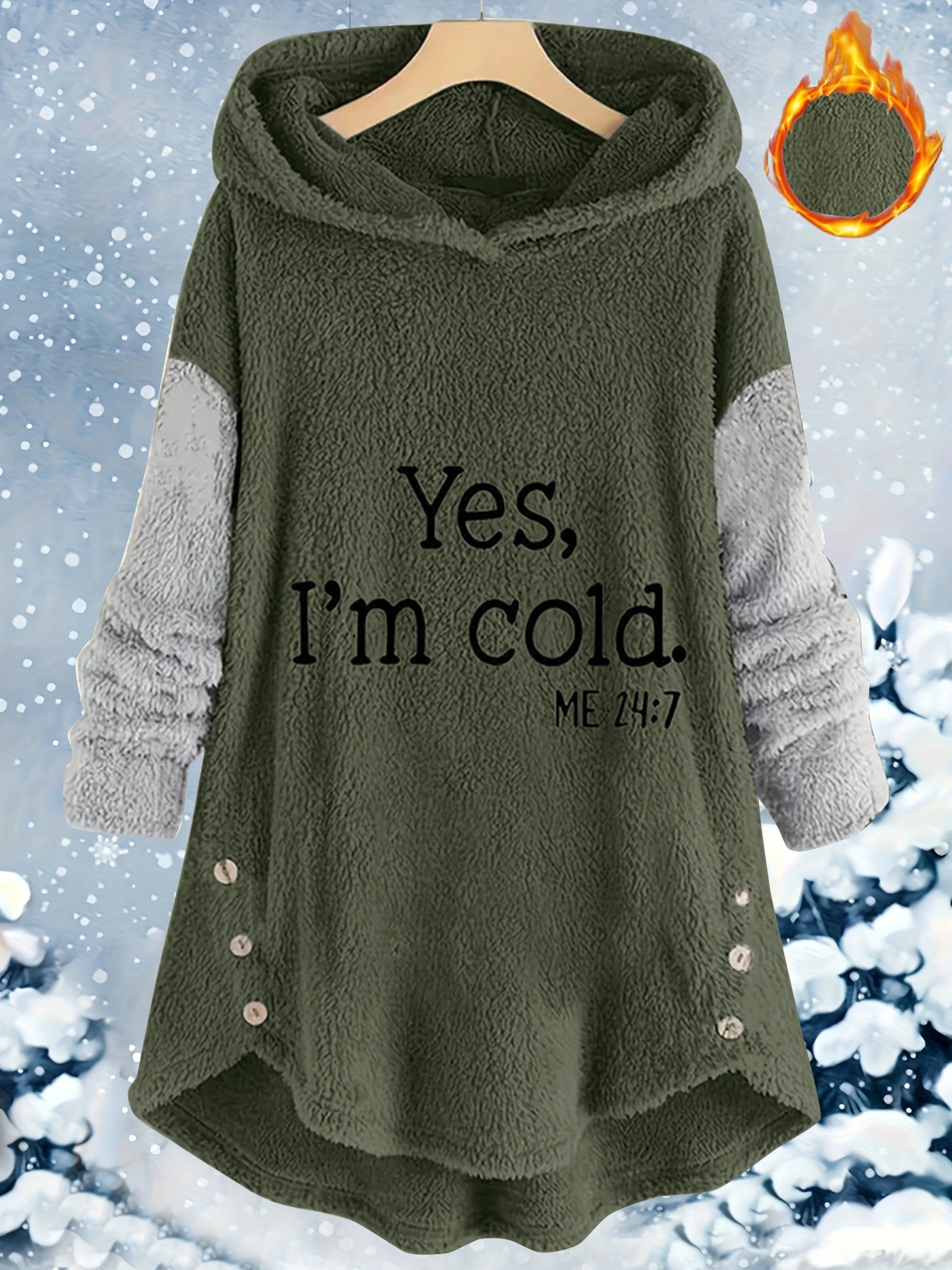 Cressida™ | Hooded Slogan Tunic Jogger Set