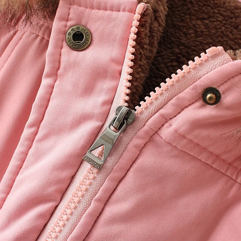 FERONA™ | Elegant Coat with Faux Fur Hood