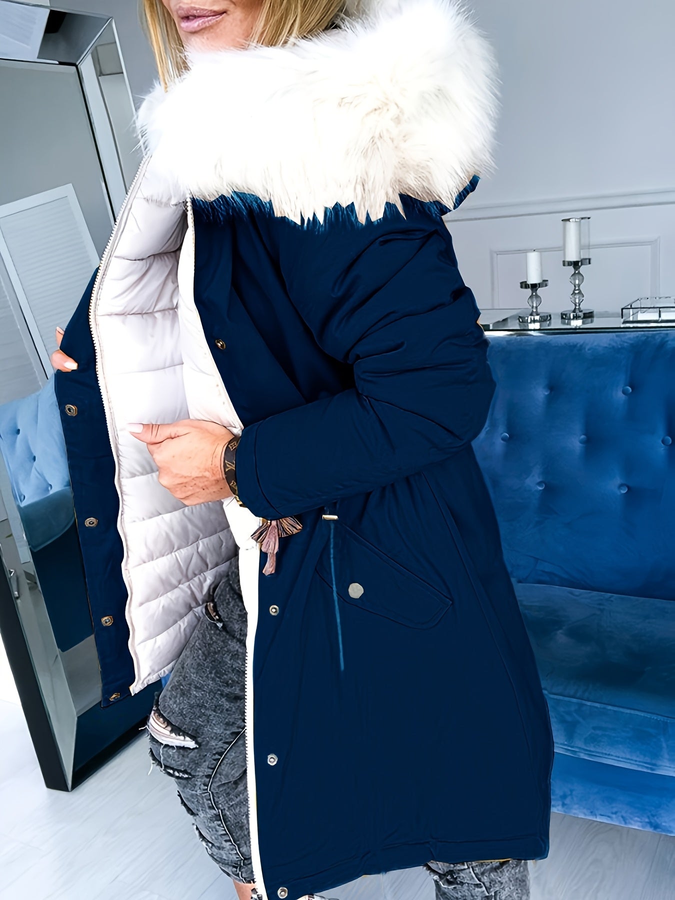 Olivia™ | Reversible Faux-Fur Hooded Parka Coat