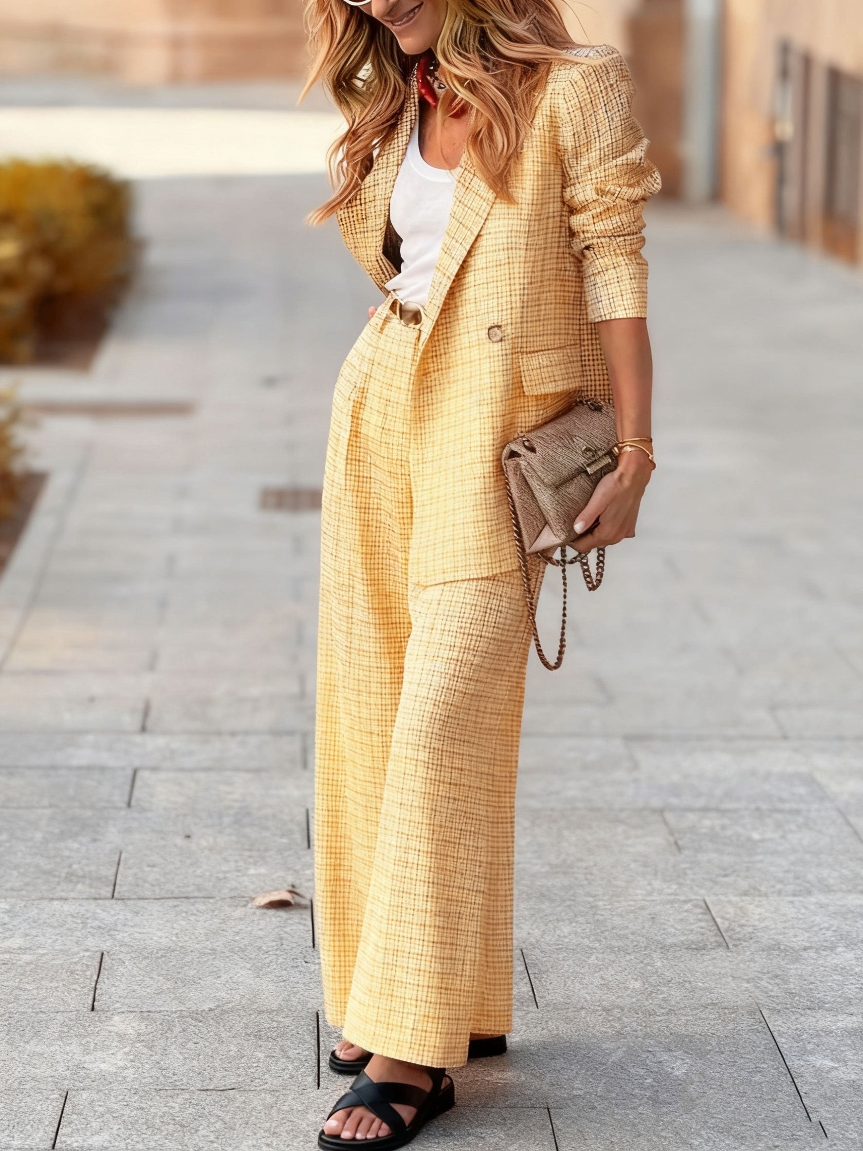 Alexandra™ | Chic Checkered Set - Casual Elegance