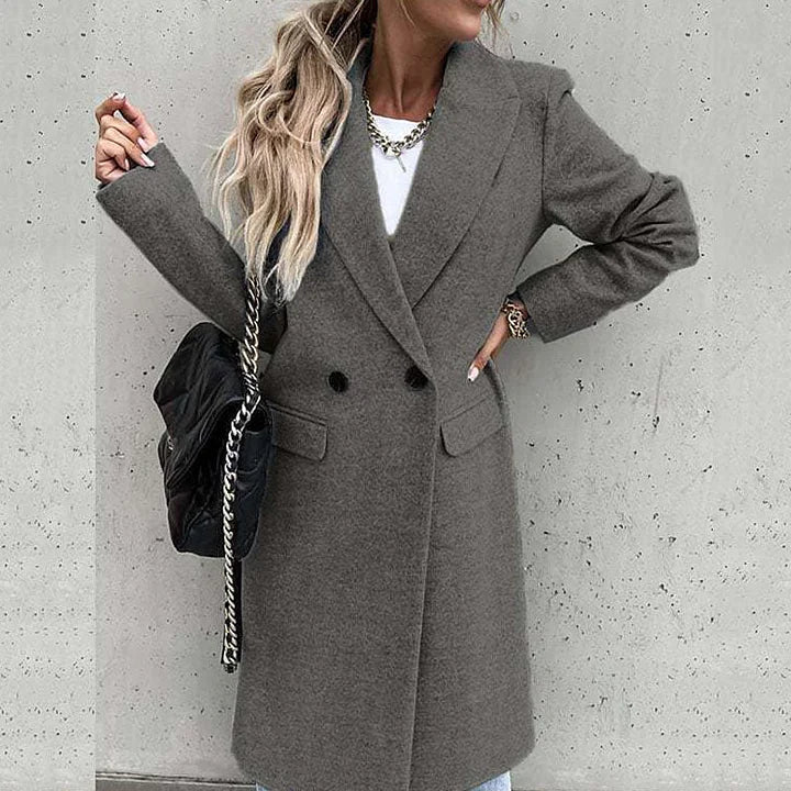 Margot™ | Double-Breasted Longline Tailored Coat