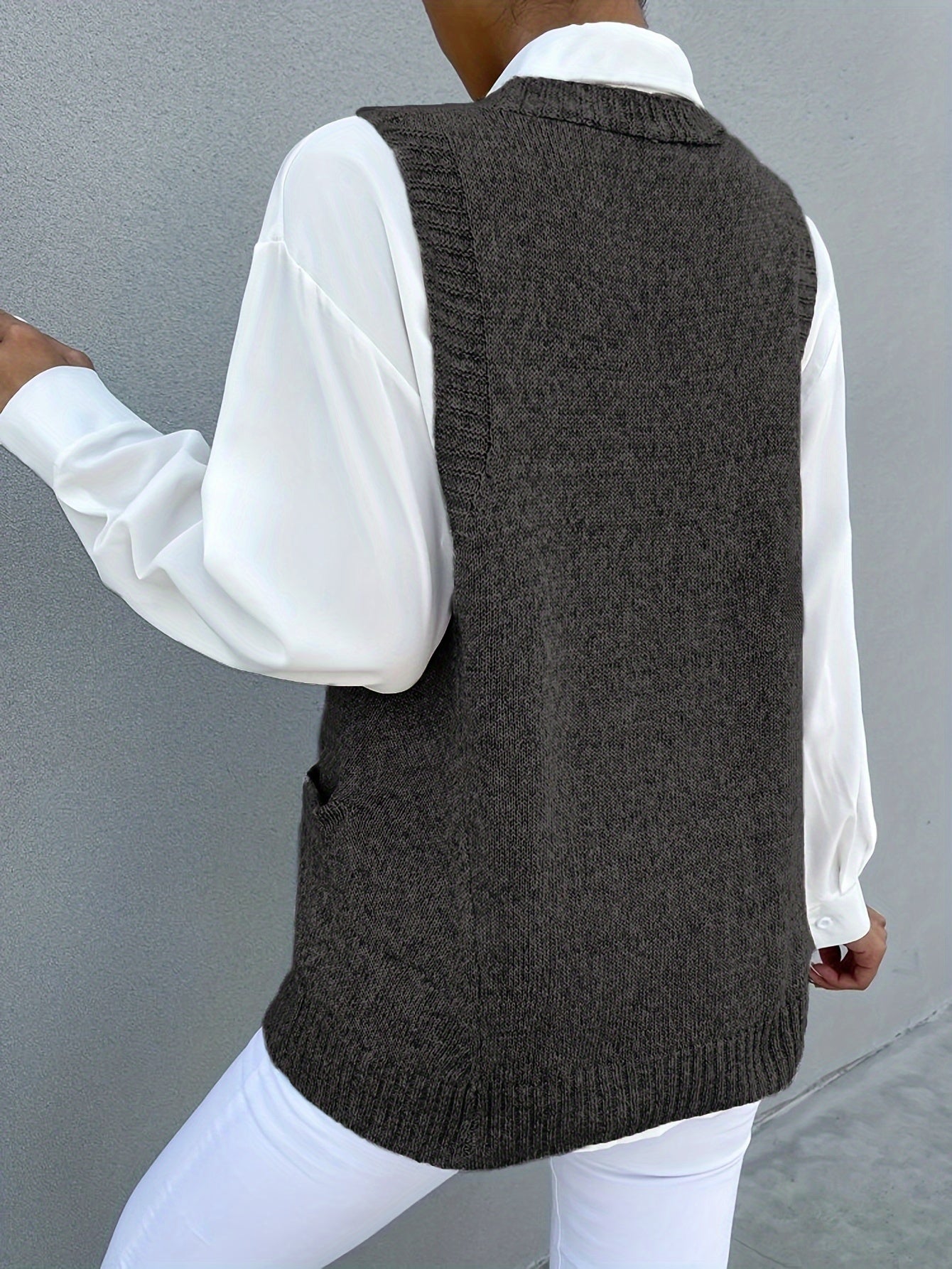 Melissa™ | Double-Fleece V-Neck sweater vest