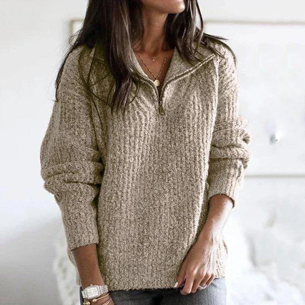 Syndra™ | Comfortable Half-Zip Sweater