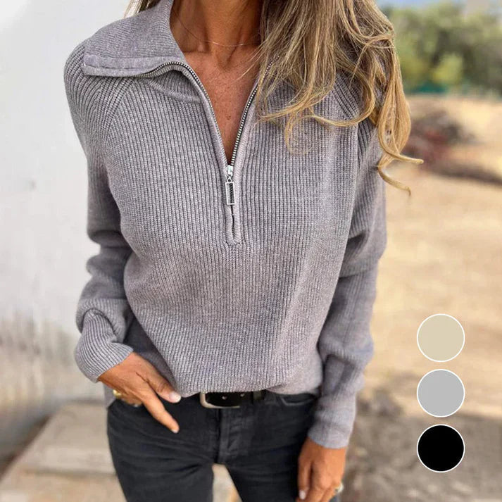 Mila™ | Cotton Ribbed Zip-Up