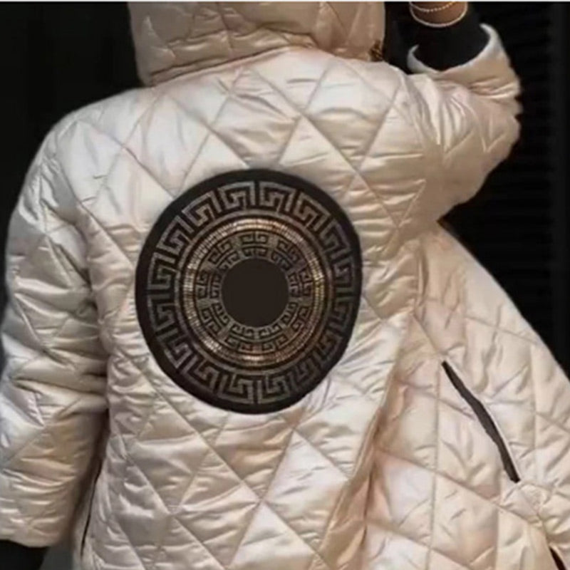 Elena™ | Quilted Winter Coat with Hood and Zipper